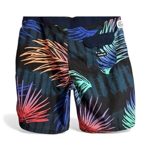 HURLEY Redono Multicolor Palm Print Men's Shorts size 34 like new!
